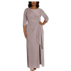 Champagne Pink Metallic Mother of the Bride Dress